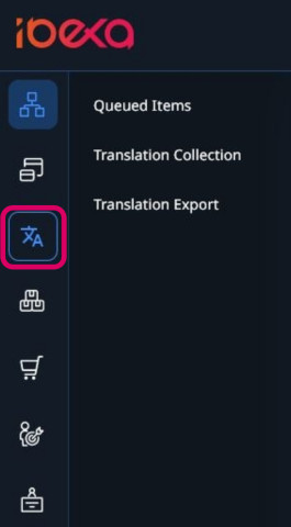 Translation Manager placed in Ibexa interface
